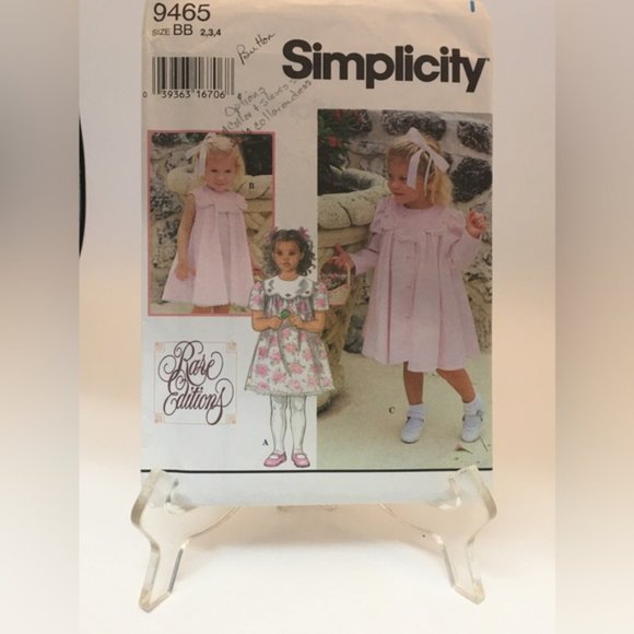 Bundle of (2) Toddler Party Dress Sewing Patterns - Picture 5 of 6